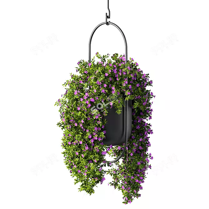  Contemporary Hanging Plant Set 3D model image 1
