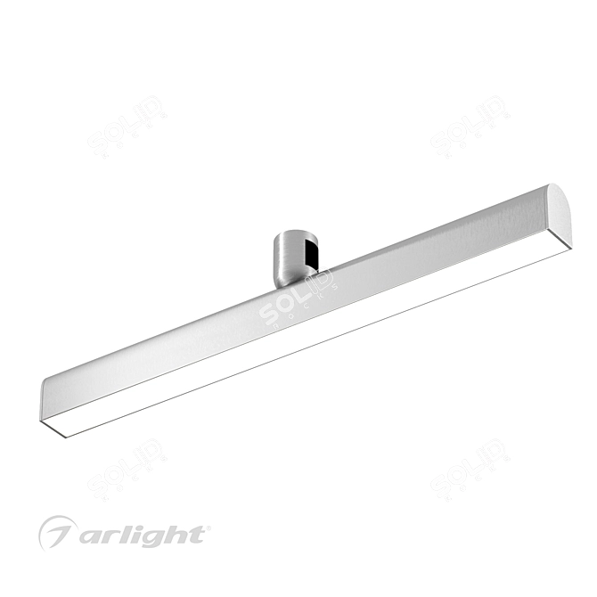 Linear Aluminum Track Light 3D model image 2