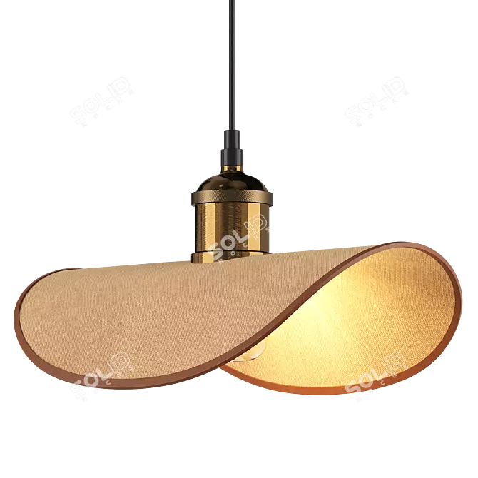 Minimalist LED Suspension Light 3D model image 1