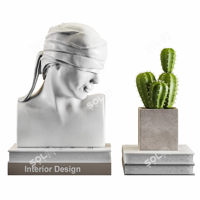 Modern Decorative Set 2015 Display 3D model image 1