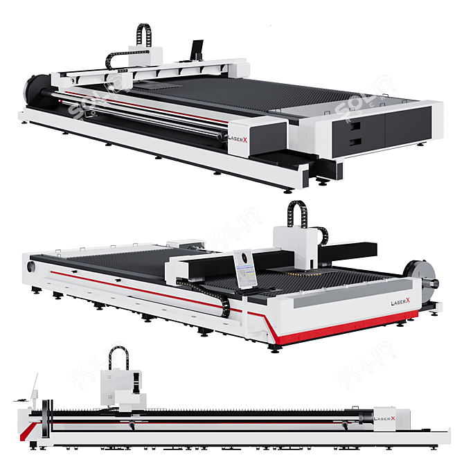 Fiber Laser Metal Cutter | 500x220 cm 3D model image 1