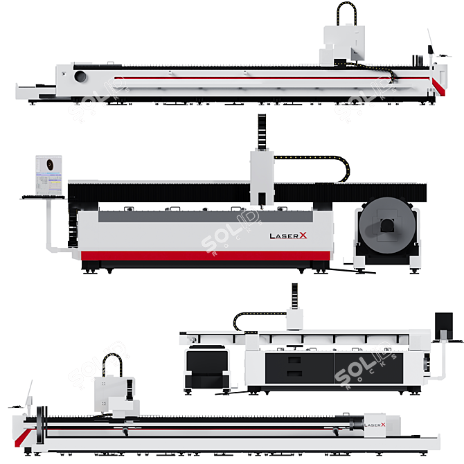 Fiber Laser Metal Cutter | 500x220 cm 3D model image 3