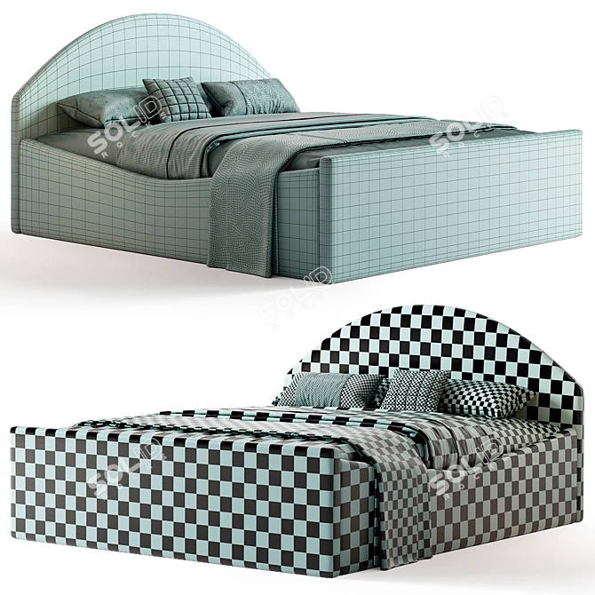 Modern 3D Alice Bed Model 3D model image 4