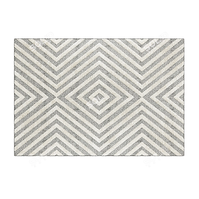 Geometric Eco Kilim Rug - Sevilla 5506 3D model image 4