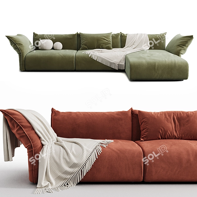 Comfort Living Sofa - 3D Model 3D model image 4