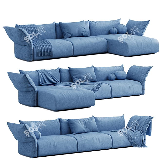 Comfort Living Sofa - 3D Model 3D model image 7