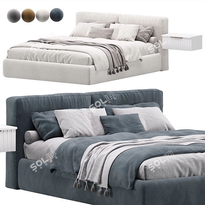 Foster 160 Bed by Divan.ru 3D model image 1