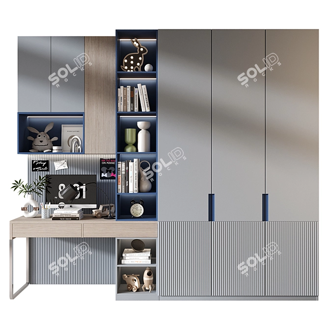 Custom Wardrobe Composition 3D Model 3D model image 1