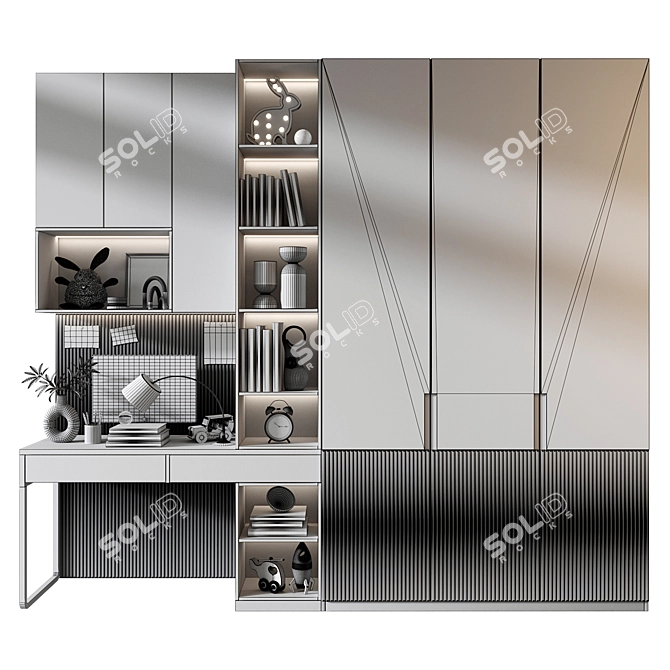 Custom Wardrobe Composition 3D Model 3D model image 3