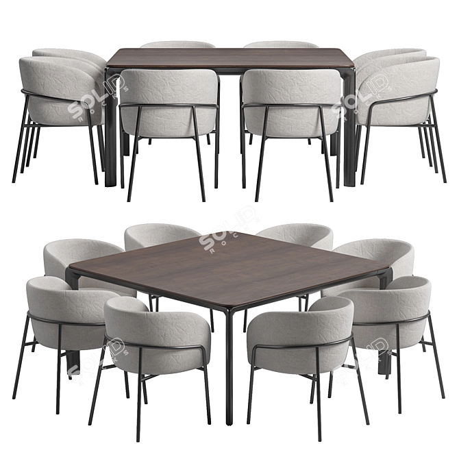 Stylish La Redoute Furniture Set 3D model image 5