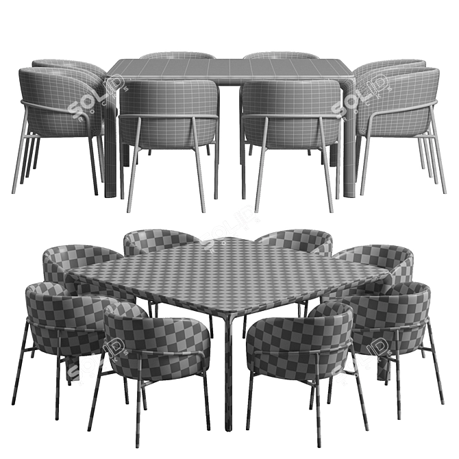 Stylish La Redoute Furniture Set 3D model image 7