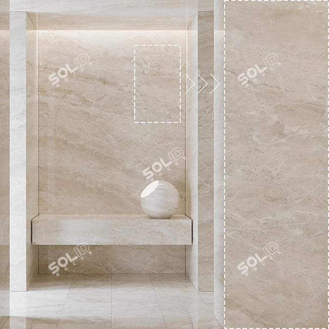 Marble Stone 3D Panels Collection 3D model image 1