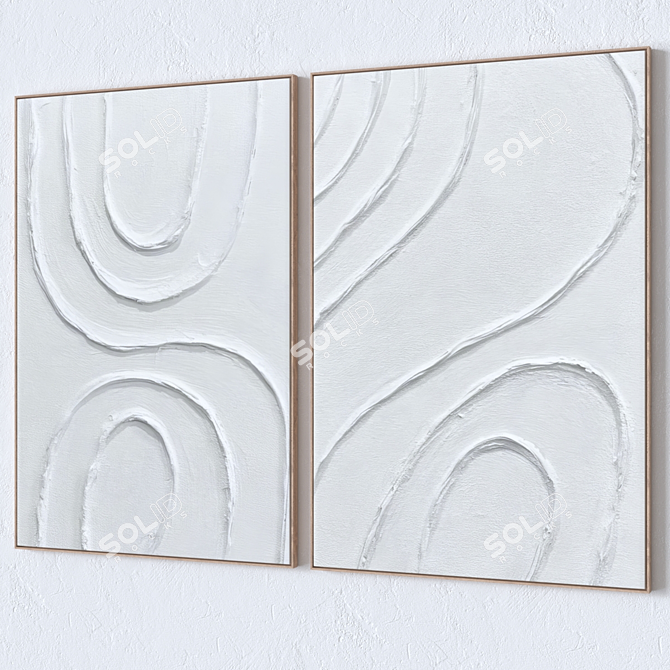 High-quality Wall Art Frames Set 3D model image 2