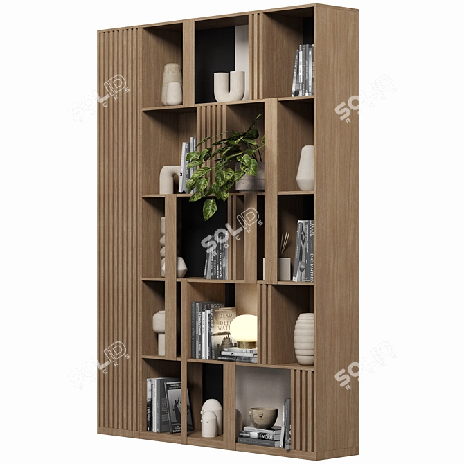 Modular Shelf Cabinet 3D Model 3D model image 2