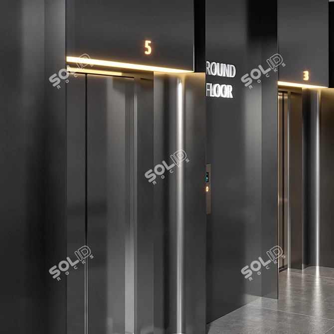  Modern Elevator Design for 3D环境 3D model image 4