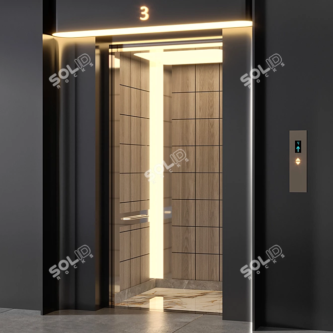  Modern Elevator Design for 3D环境 3D model image 5