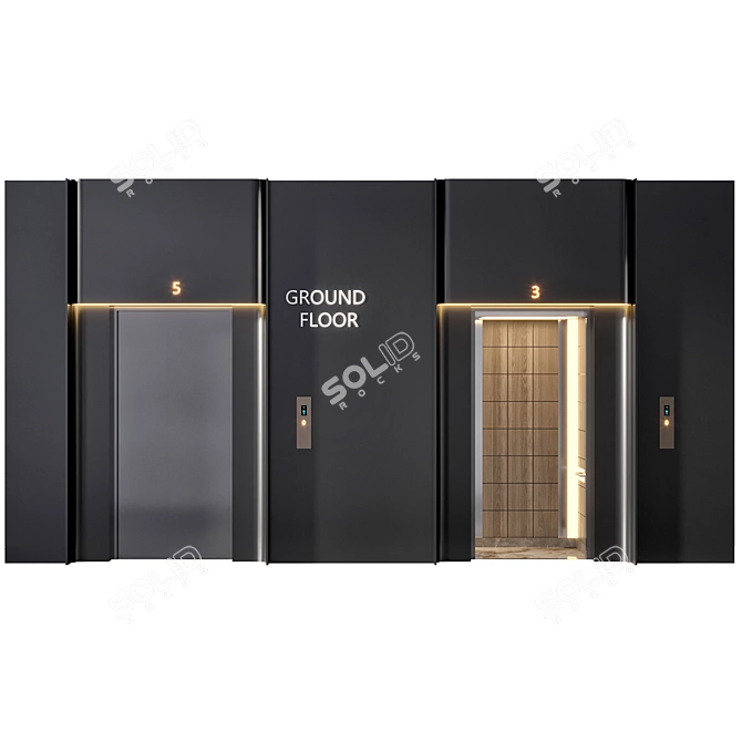  Modern Elevator Design for 3D环境 3D model image 9