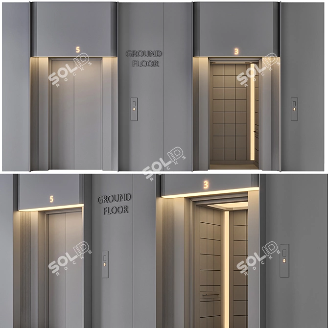  Modern Elevator Design for 3D环境 3D model image 17