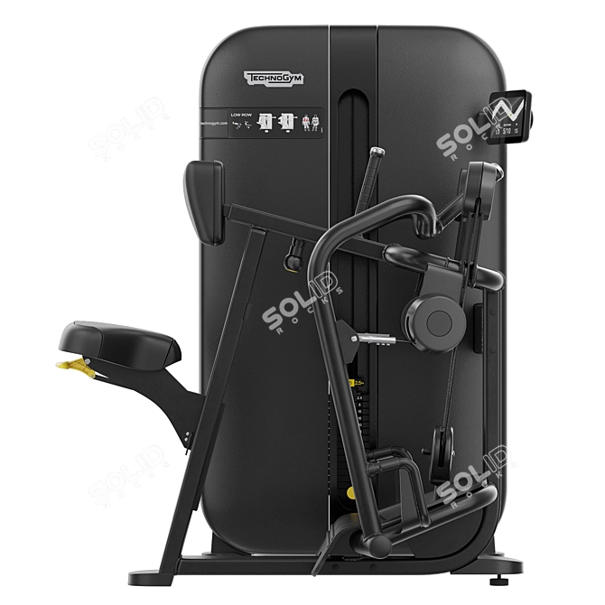 Advanced Technogym Low Row Machine 3D model image 3