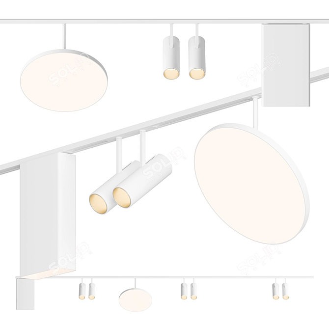 Minimalist Track Lighting Solution 3D model image 1