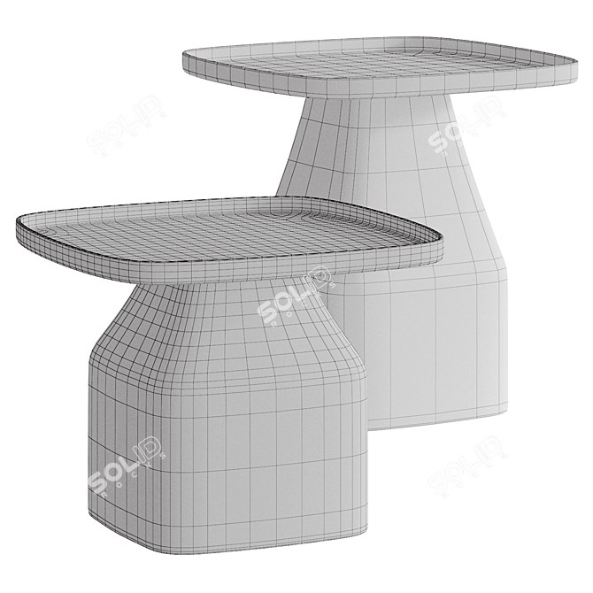 MODX Plastic Square Coffee Table 3D model image 5