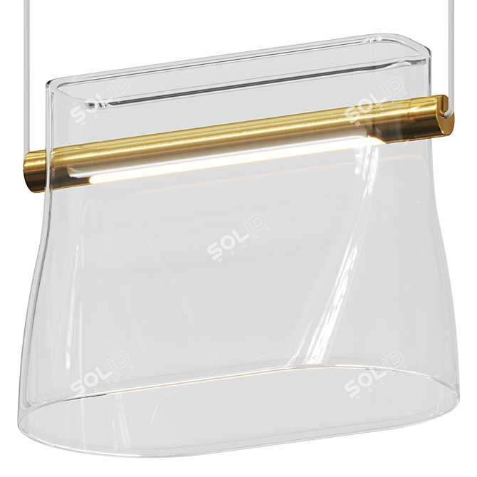 Elegant Cabaret Pendant Light 3D model image 2