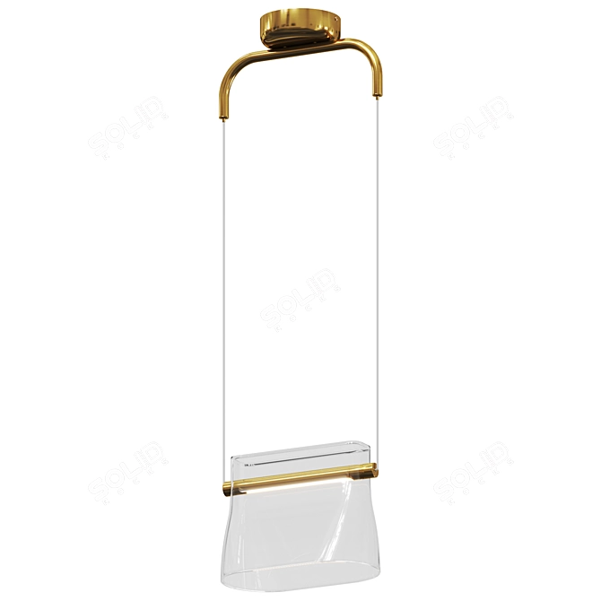 Elegant Cabaret Pendant Light 3D model image 4