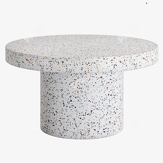 Terrazzo Mushroom Concrete Coffee Tables 3D model image 2