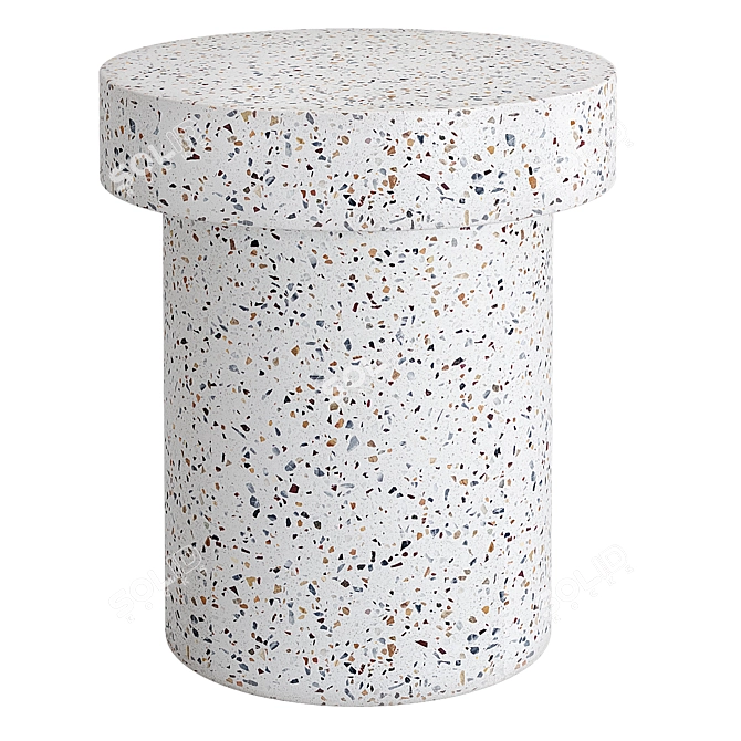 Terrazzo Mushroom Concrete Coffee Tables 3D model image 3