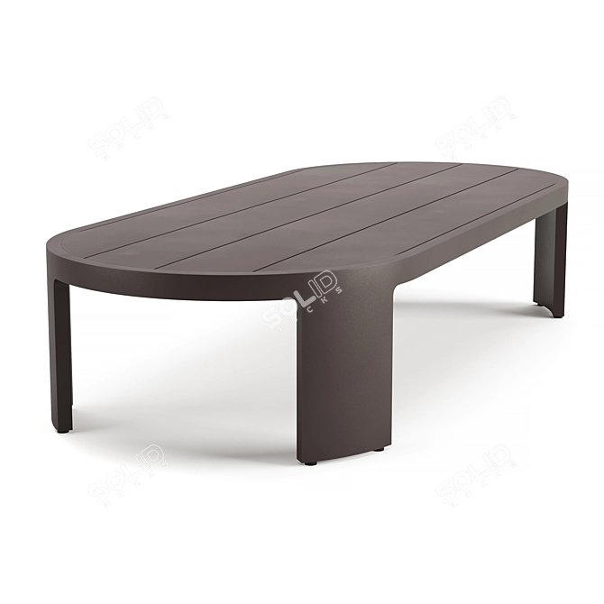 RH Bronte Rectangular Coffee Table 3D model image 2