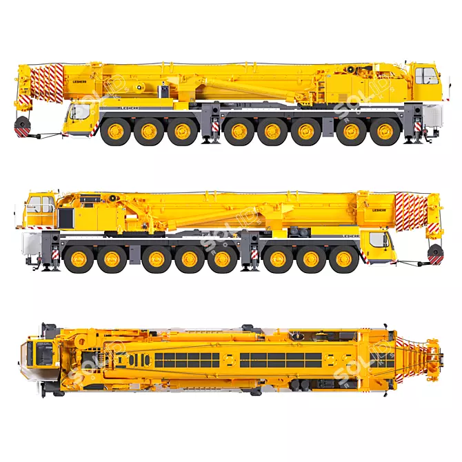 Liebherr Ltm 1500-8.1 Crane 3D Model 3D model image 4