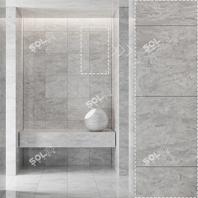 Luxury Marble Stone Texture Set 3D model image 4