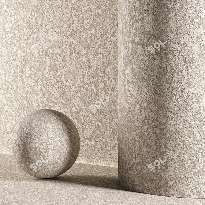 Seamless Plaster Material 105 Texture 3D model image 1