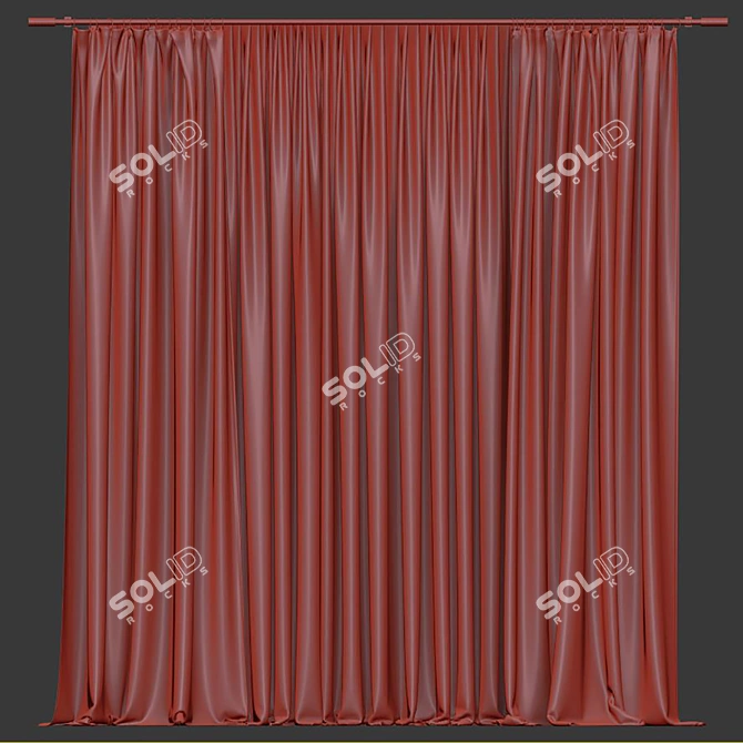 Modernized Curtain Design 3D model image 3