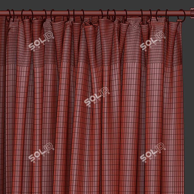 Modernized Curtain Design 3D model image 4