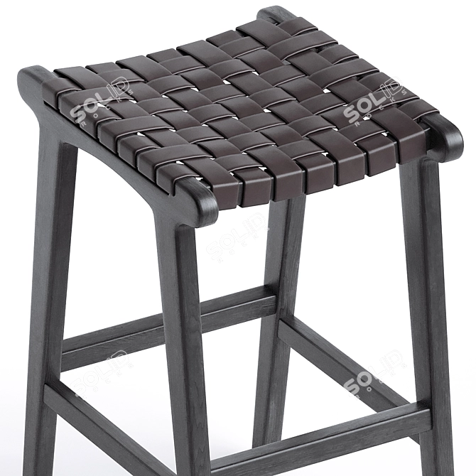 Title: Sleek Modern Dale Counter Stool 3D model image 2