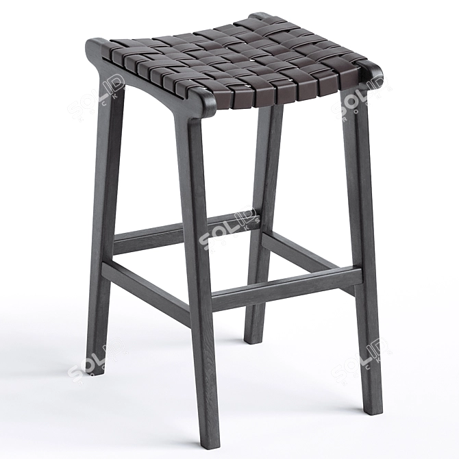 Title: Sleek Modern Dale Counter Stool 3D model image 3