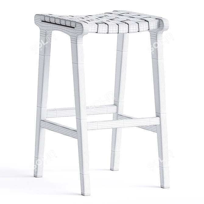 Title: Sleek Modern Dale Counter Stool 3D model image 4