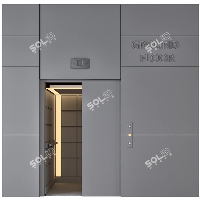 Modern Elevator Design Model 3D model image 4