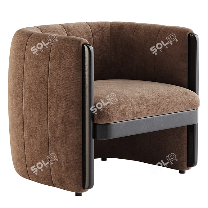 Contemporary Fresno Accent Chair 3D model image 1