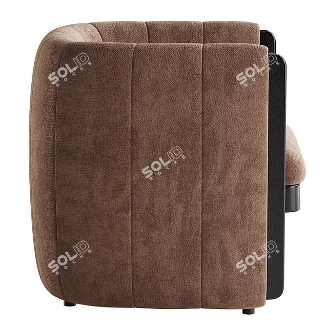 Contemporary Fresno Accent Chair 3D model image 4