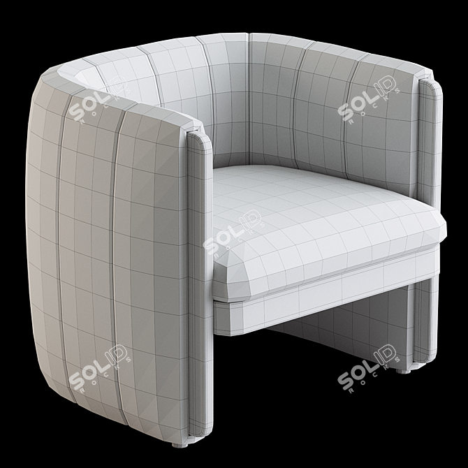 Contemporary Fresno Accent Chair 3D model image 6