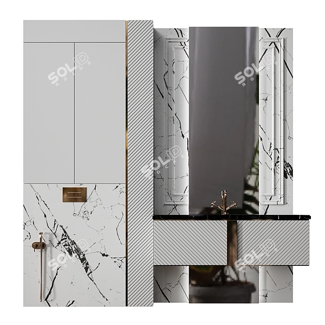 Luxury Spa Bath Set 32 3D model image 1