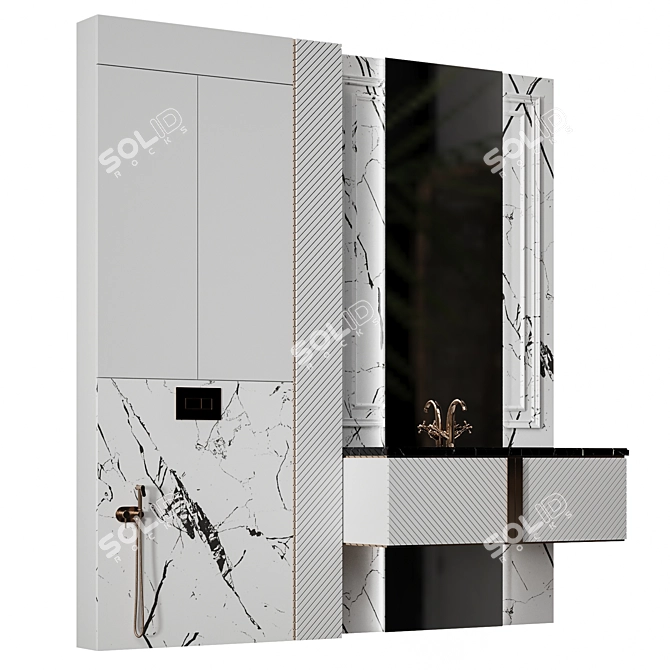 Luxury Spa Bath Set 32 3D model image 2