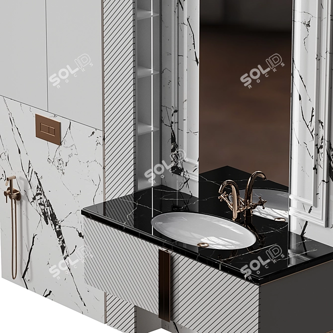 Luxury Spa Bath Set 32 3D model image 5