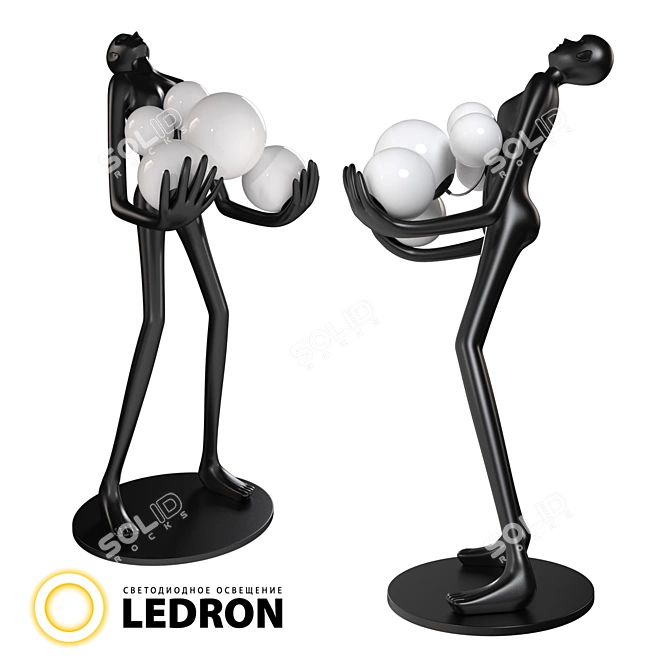 Designer Floor Lamp: Light Force 3D model image 1