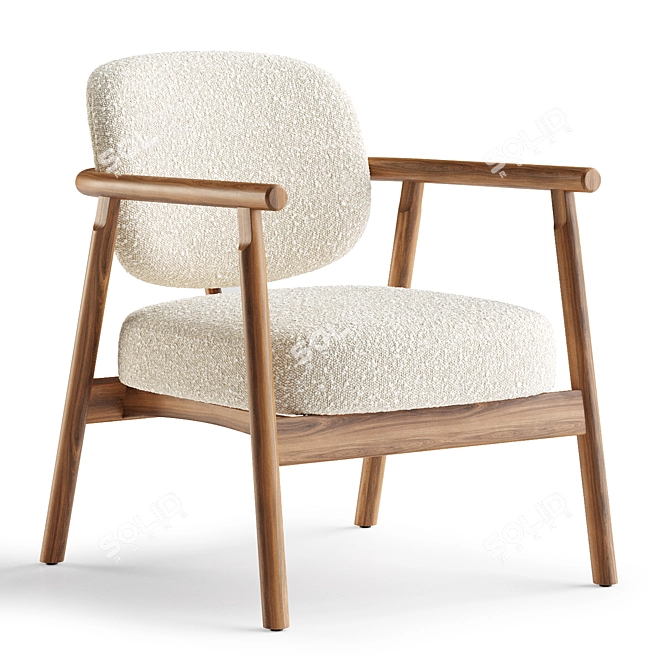 Elegant Tennessee Chair: 3Ds Max Model 3D model image 1