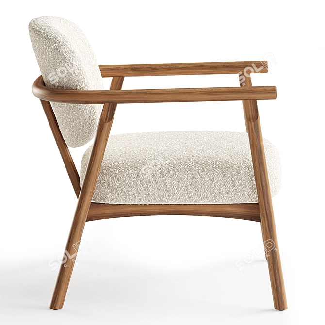 Elegant Tennessee Chair: 3Ds Max Model 3D model image 2