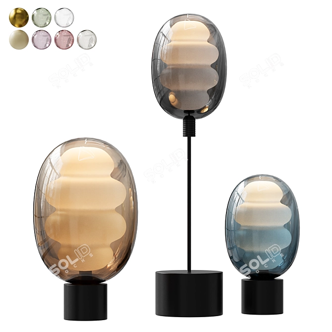 Modern Glam Table Lamp 3D model image 1