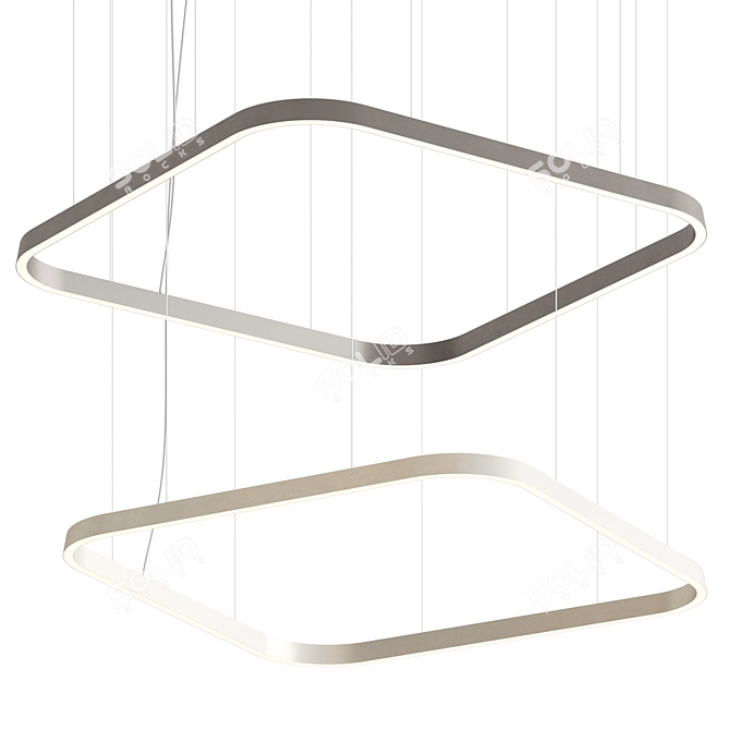 GEOMETRIC SQUARE Pendant Light 3D model image 1